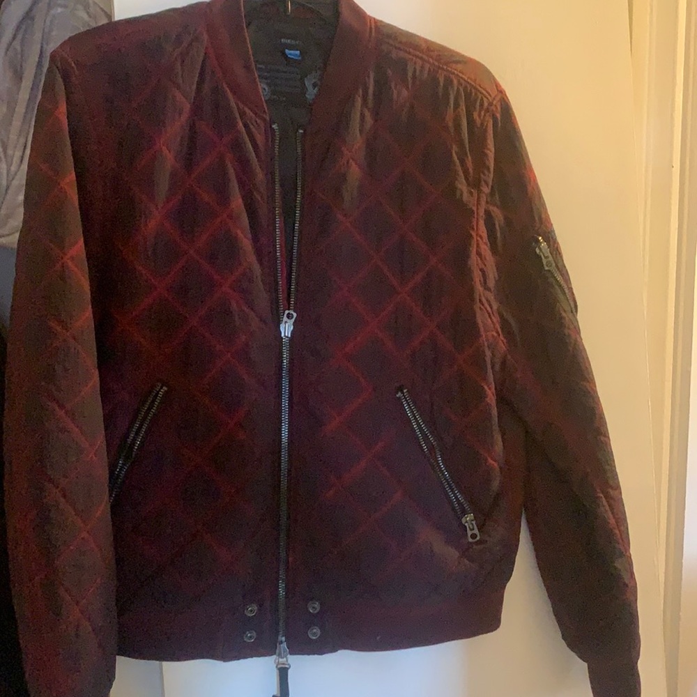 Burgundy diesel jacket